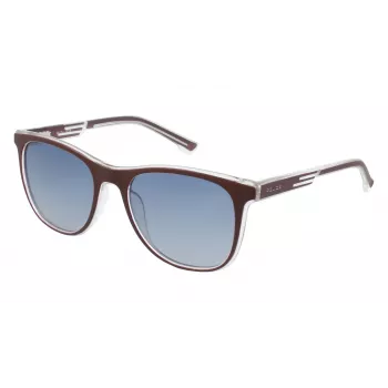 Police SPL960-54ATCP Vīriešu saulesbrilles Havana rāmis Pelēki zaļa lēca 45mm