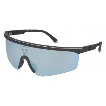 POLICE SPLA28999U5X Aviator saulesbrilles vīriešiem, melns metāls, pelēkas lēcas, 99mm