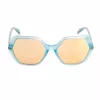 POLICE SPLA9858VA1A Sieviešu taisnstūra saulesbrilles - Melns acetāta rāmis, pelēka lēca 58mm