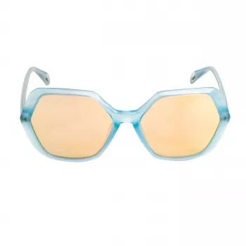 POLICE SPLA9858VA1A Sieviešu taisnstūra saulesbrilles - Melns acetāta rāmis, pelēka lēca 58mm