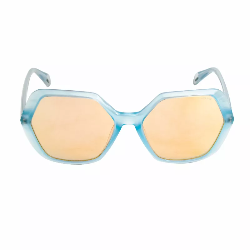 POLICE SPLA9858VA1A Sieviešu taisnstūra saulesbrilles - Melns acetāta rāmis, pelēka lēca 58mm