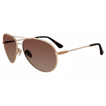 POLICE SPLL11-620H34 Unisex saulesbrilles - Melns/Havanas rāmis, pelēkas lēcas, 62 mm