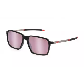 POLICE SPLL16-58U28Z Vīriešu taisnstūra acetāta saulesbrilles Havana/Brūnas Zaļa lēca 58/16/145 mm