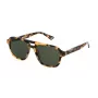 POLICE SPLL83-56AGGY Vīriešu taisnstūra saulesbrilles - Pelēks acetāta rāmis ar pelēkām polikarbonāta lēcām - 56/17/145 mm