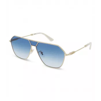 POLICE SPLL89-620300 Vīriešu pilotu saulesbrilles - Spīdīgs melns rāmis, dūmu pelēkas lēcas, 62 mm