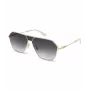 POLICE SPLL89-62300Y Vīriešu taisnstūra saulesbrilles - Melns rāmis, pelēkas lēcas 62mm