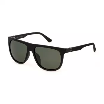 POLICE SPLN33E59U28P Vīriešu saulesbrilles Havana brūns rāmis Zilas polarizētas lēcas 59mm