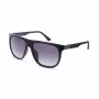 POLICE SPLN33M590Z42 Vīriešu saulesbrilles - Melns acetāta rāmis, Pelēkas polikarbonāta lēcas, UV400 aizsardzība, 59 mm lēcas platums
