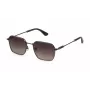 POLICE SPLN41-550568 Vīriešu taisnstūra saulesbrilles, melns rāmis, pelēkas dūmu lēcas, 55mm