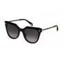 Police SPLN61-540700 Sieviešu saulesbrilles Spīdīgi melnas Pelēkas 54mm