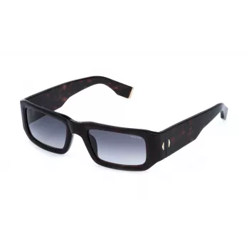 POLICE SPLR82-550722 Vīriešu Saulesbrilles | 55mm Taisnstūra Acetāta Rāmis | UV400