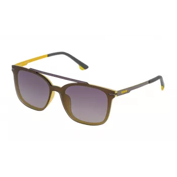POLICE Unisex SPL528990GBF Pilot Saulesbrilles - Matēts Melns Rāmis, Pelēka Lēca, UV400