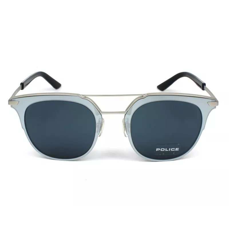 POLICE Unisex SPL584-0581 Saulesbrilles (50/22/145 mm) Melns Rāmis Pelēkas Lēcas UV400