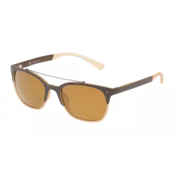 POLICE Unisex saulesbrilles SPL161537ESG Havana/Brūns rāmis Zaļas lēcas 53mm