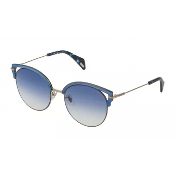 POLICE Sieviešu kaķacs formas saulesbrilles SPL739548FFB Havana Bruņurupuča Brūns Gradients 54mm