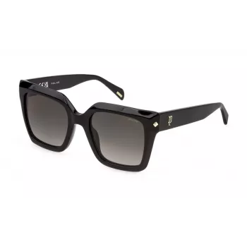 Police Sieviešu kaķacs formas saulesbrilles SPLR26E53700Y - Acetāta rāmis, UV400 aizsardzība, 53 mm lēcas