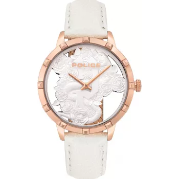 POLICE Sieviešu PL16041MSR-01 Rožu zelta nerūsējošā tērauda kvarca pulkstenis 36mm