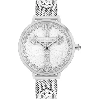 POLICE Sieviešu kvarca analogais pulkstenis PL16031MS04MM 36mm Sudraba Nerūsējošā tērauda siets
