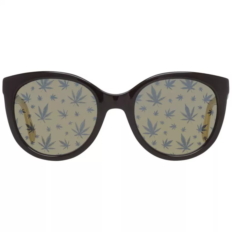 POLICE Women's SPL408E546XKL Rectangular Sunglasses - Black Acetate Frame, Grey Polycarbonate Lenses, UV400 Protection