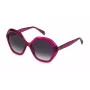 POLICE Sieviešu SPLD29-5701BV Taisnstūra Acetāta Saulesbrilles - Melna/Pelēka Gradienta 57mm