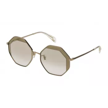 POLICE Sieviešu saulesbrilles SPL837W538FFD - Havana acetāta kaķacs rāmis, brūnas gradienta lēcas, UV400 aizsardzība
