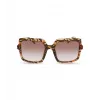 POLICE Sieviešu saulesbrilles SPLG20M5409YB - Taisnstūra acetāta rāmis, UV400 aizsardzība, 54 mm lēcas