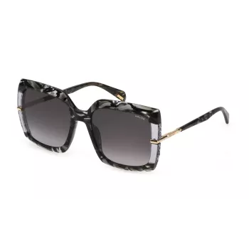 POLICE Sieviešu saulesbrilles SPLG23M5706RT Havana Acetāta rāmis Brūnas gradienta lēcas 57/19/140 mm