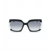 POLICE Sieviešu saulesbrilles SPLG23M570700 Ģeometrisks melns acetāta rāmis Pelēka polikarbonāta lēca 57mm