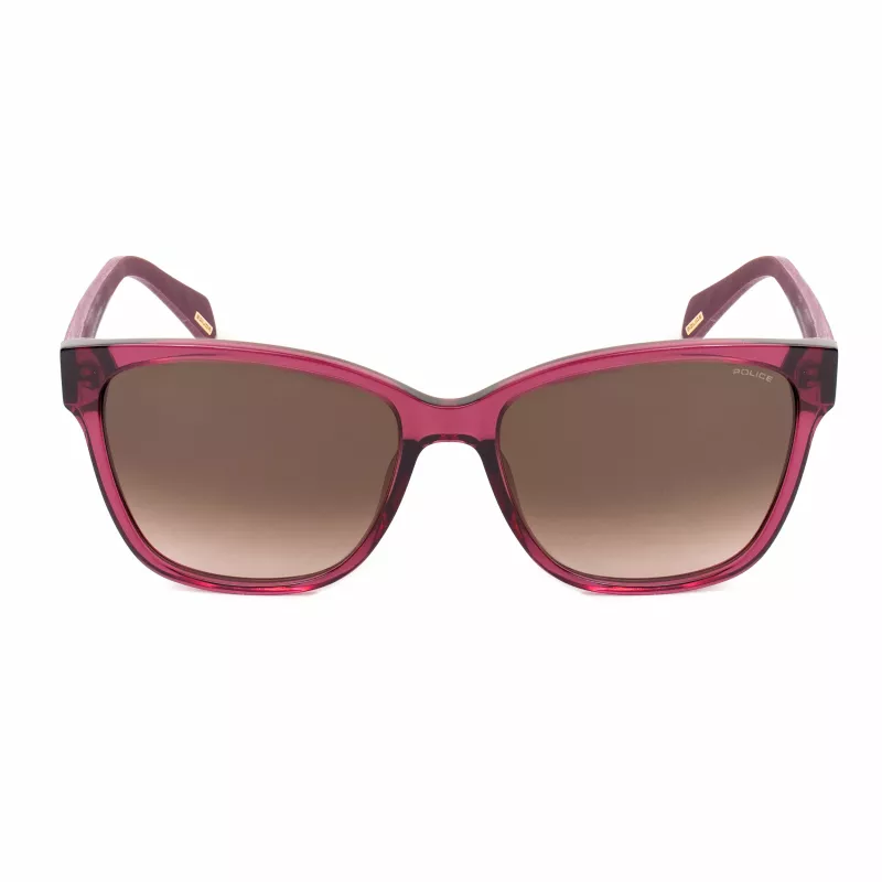 Police Sieviešu Saulesbrilles SPLG44560G64 - Melns Rāmis, Pelēki Gradienta Lēcas, 56mm
