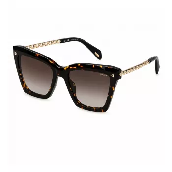 POLICE Sieviešu Saulesbrilles SPLN62-520779 Havana Brūns Kvadrātveida 52mm
