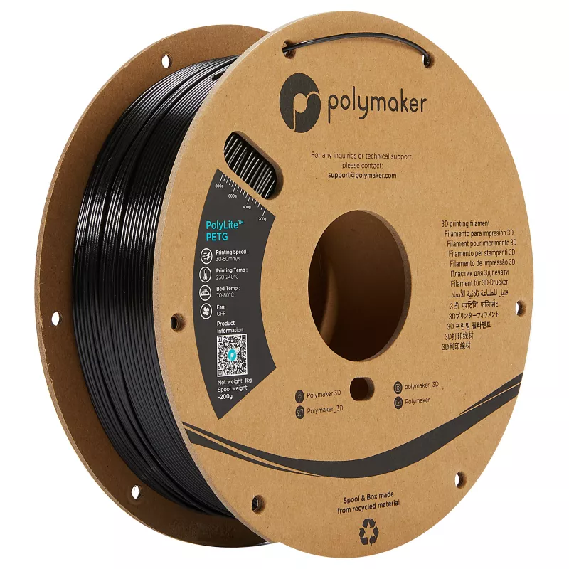 POLMASK PETG 1.75mm Black 3kg