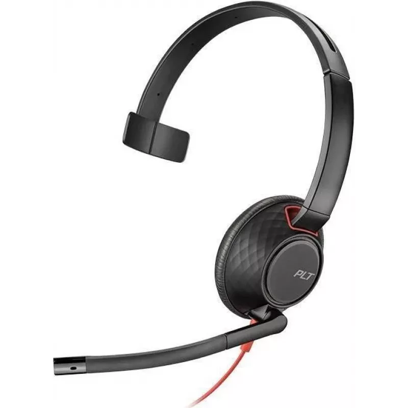 Poly Blackwire C5210 USB-C - 5200 Series - Vadu viensauss austiņas ar mikrofona kātu, trokšņu slāpēšana, vadības pults uz kabeļa, melna
