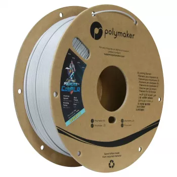Polymaker CosPLA Version A PLA pavediens 1.75mm balts 1kg – viegli slīpējams un krāsojams