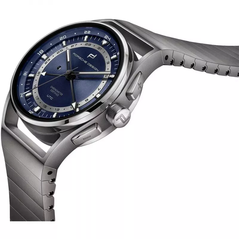 PORSCHE DESIGN Flat Six P'6000 Vīriešu Automātiskais Hronogrāfa Pulkstenis 42mm Nerūsējošais Tērauds Gumija Melns