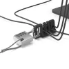 Port Connect Desktop vadu pārvaldnieks pelei un tastatūrai – pašlīmējošs silikona klipsis, 3 sloti, melns