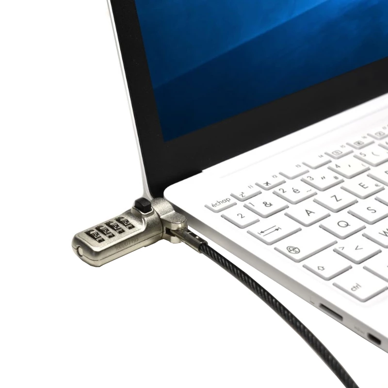 Port Connect Nano Slot drošības kombinācijas kabelis - 1,8 m pīts tērauds Kensington Lock