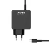 Port Connect Type C 45W universāls klēpjdatora adapteris – USB-C PD 3.0, 5V-20V, melns