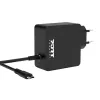 Port Connect Type C 45W universāls klēpjdatora adapteris – USB-C PD 3.0, 5V-20V, melns