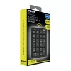 Port Designs ciparu tastatūra Bluetooth uzlādējama - 22 taustiņi, melna