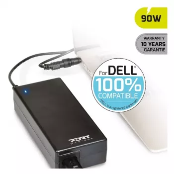 PORT DESIGNS Port Connect 90W portatīvā datora adapteris Dell - melns
