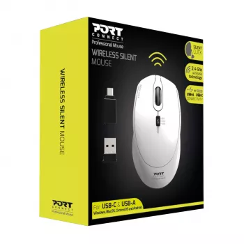 Port Designs Port Connect Silent 1600DPI 3 pogu bezvadu pele - balta