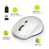 Port Designs Port Connect Silent 1600DPI 3 pogu bezvadu pele - balta