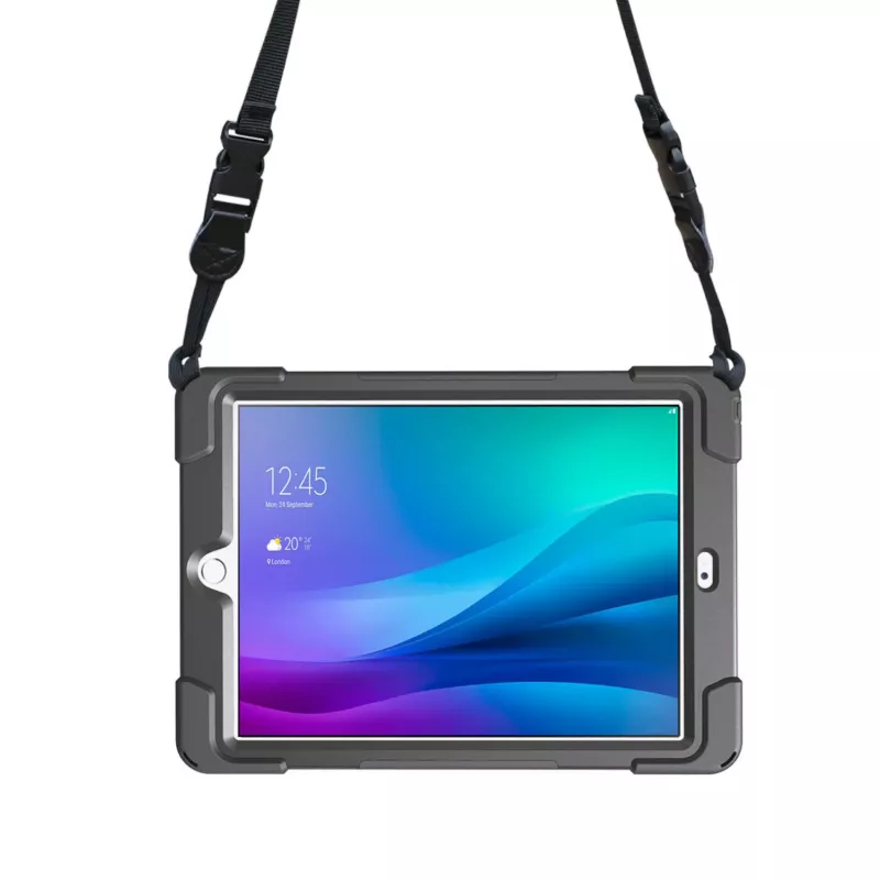 Port Designs Pro Shock 360 izturīgs aizsargmaciņš ar 360° rotāciju Samsung Galaxy Tab A9+ - Melns
