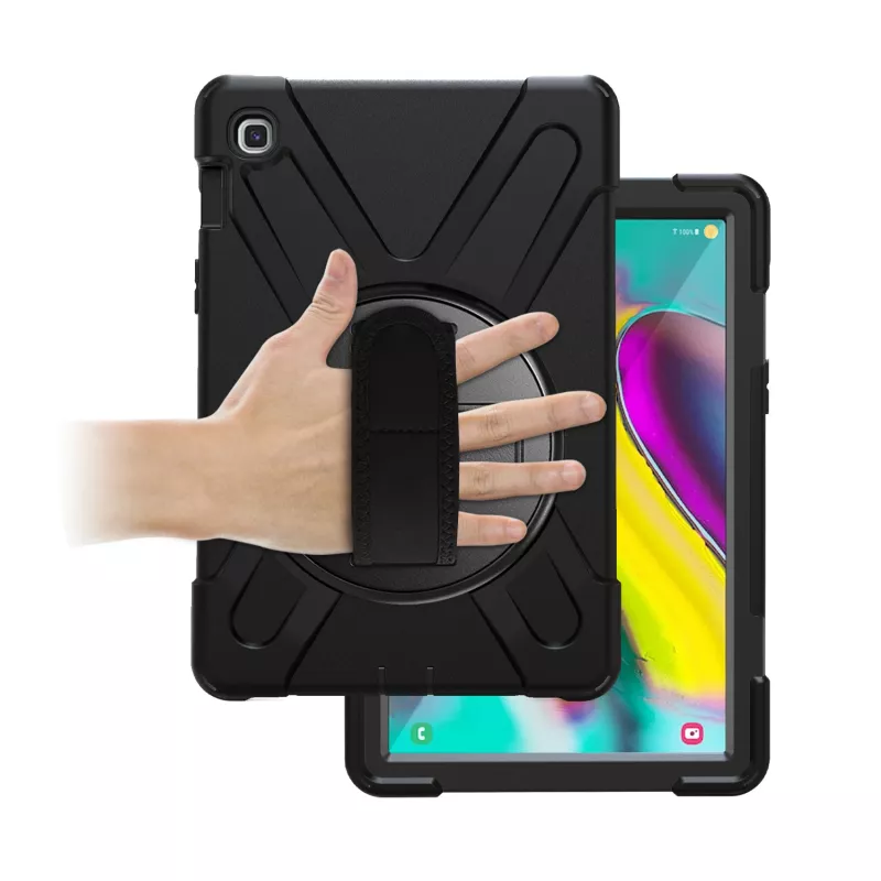 Port Designs Pro Shock 360 izturīgs aizsargmaciņš ar 360° rotāciju Samsung Galaxy Tab A9+ - Melns