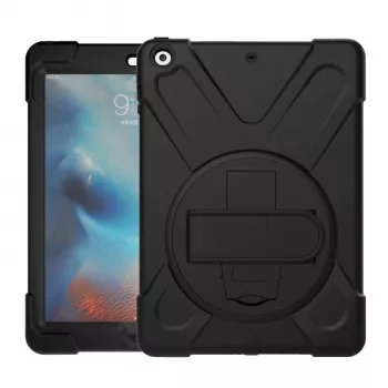 Port Designs Pro Shock 360 izturīgs aizsargmaciņš ar 360° rotāciju Samsung Galaxy Tab A9+ - Melns