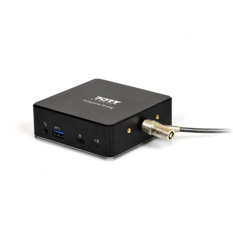PORT USB-C 11-in-1 Multiport Hub Docking Station - 2x HDMI 4K, 3x USB-A, USB-C PD 100W, RJ45 Gigabit Ethernet, Audio Jack - Melns