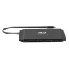 PORT USB-C Docking Station 11-in-1 Hub ar 4K HDMI, VGA, Gigabit Ethernet, 100W PD, USB 3.1, SD/MicroSD, Audio - Melns