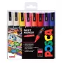 POSCA PC-5M lodveida uzgaļa marķieru komplekts, dažādas krāsas, 16 gabali
