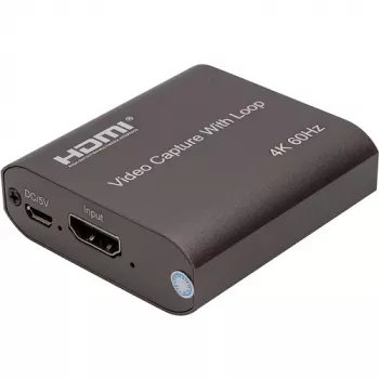 POWER PLANT, LLC 4K HDMI video uztveršanas ierīce ar Loop-Out, USB 3.0, īpaši zema latentuma