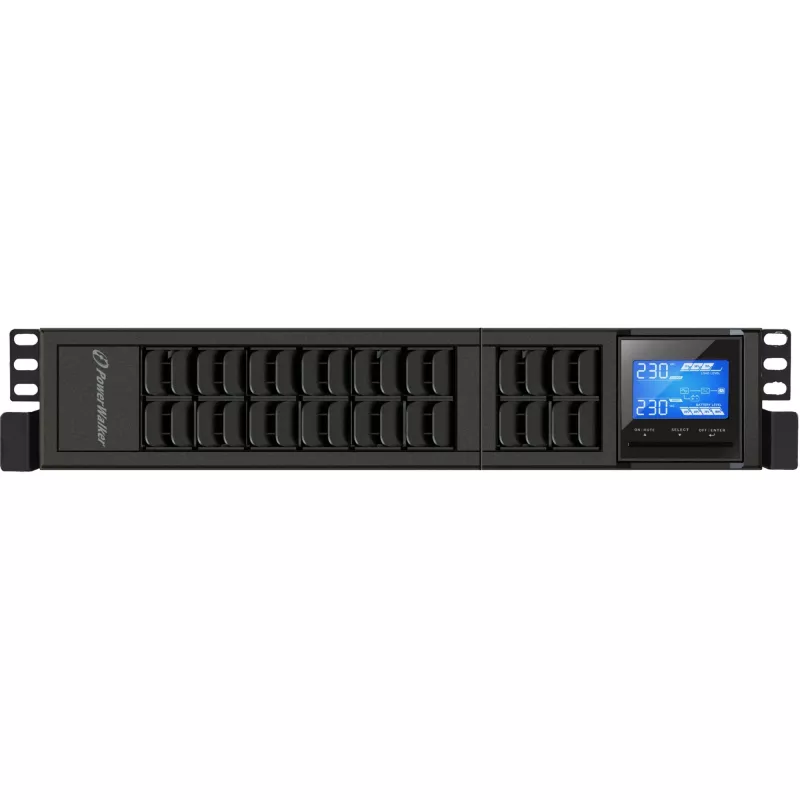 PowerWalker VFI 2000 CRS Nepārtrauktās barošanas avots (UPS) ar dubulto pārveidi (Online), 2 kVA / 1600 W, 4 AC kontaktligzdas, torņa tipa